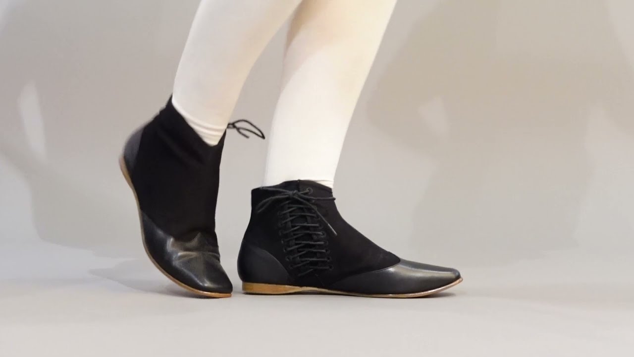Keckley Victorian Side-Lace Boots (Black/Black)(1820-1860)
