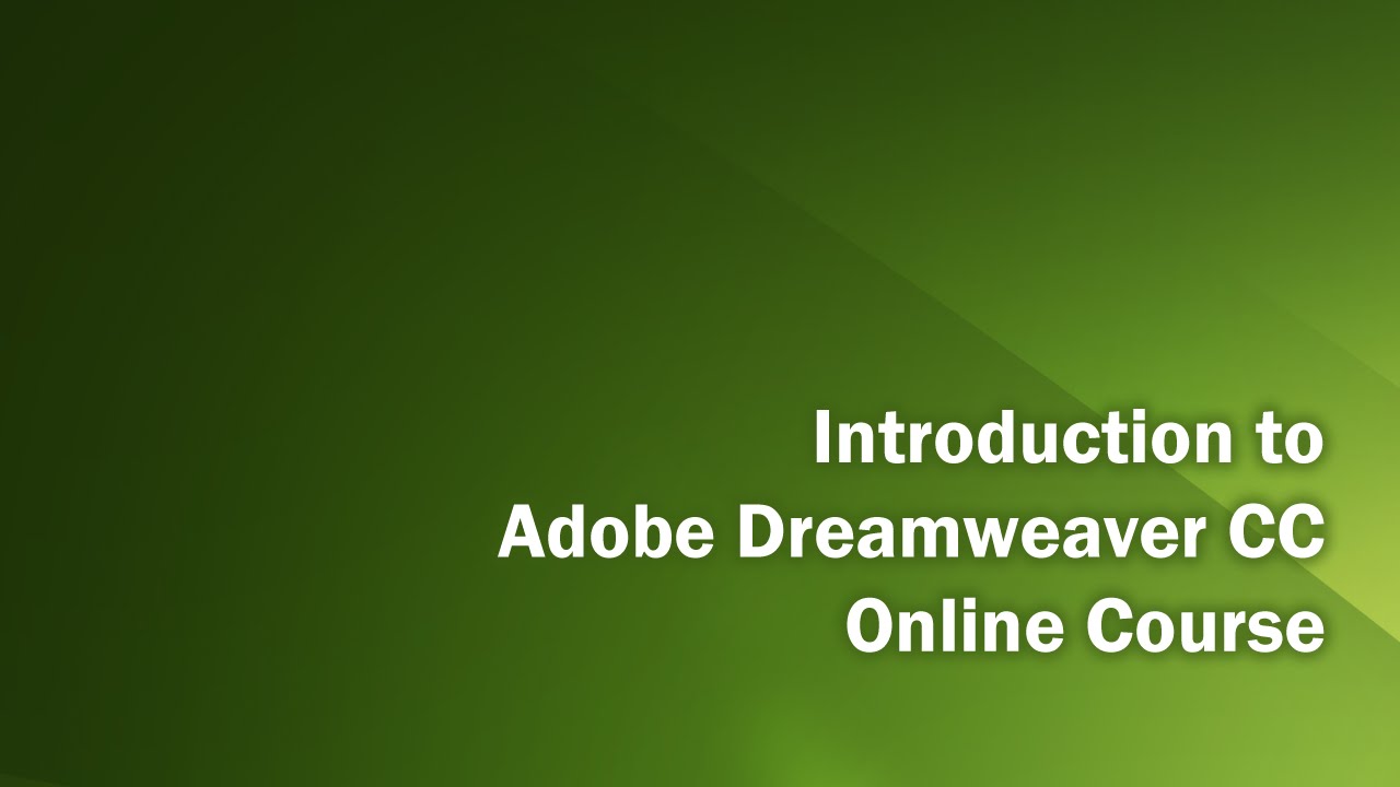 Dreamweaver CC Introduction Class   Part 2