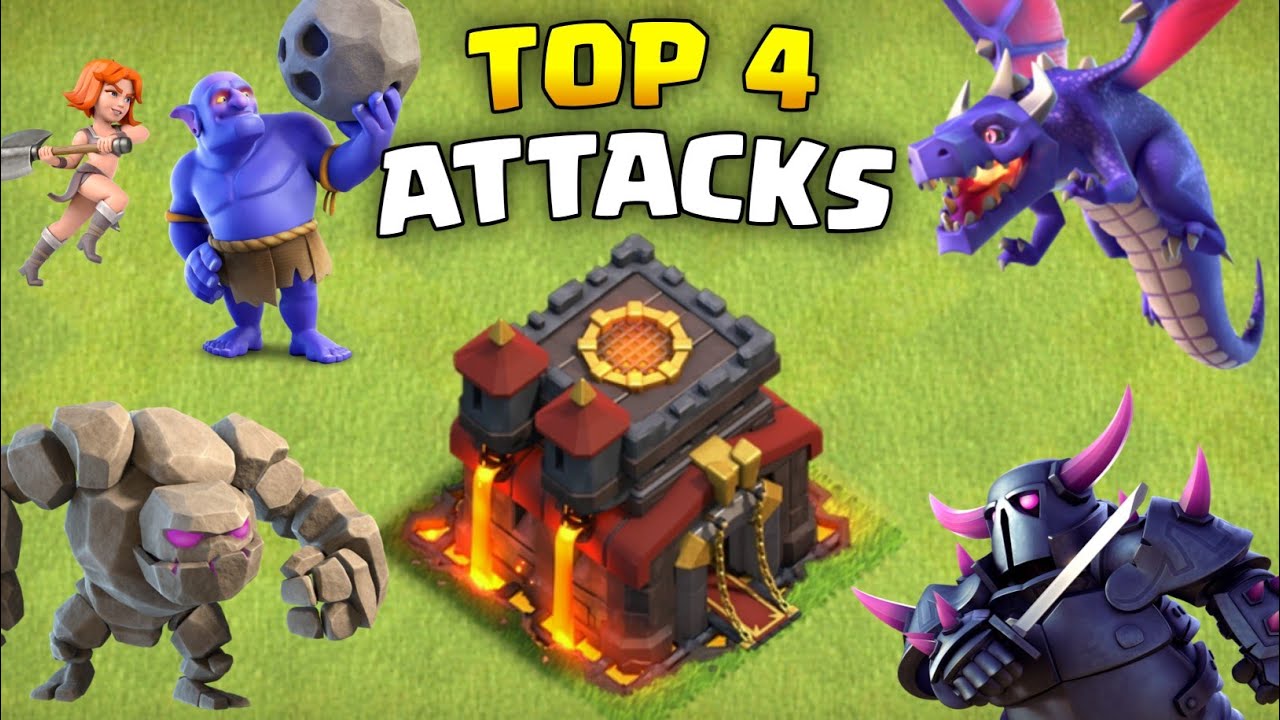 Top 4 Best TH10 Attack Strategies 2025 | Best Town Hall 10 Attacks for War