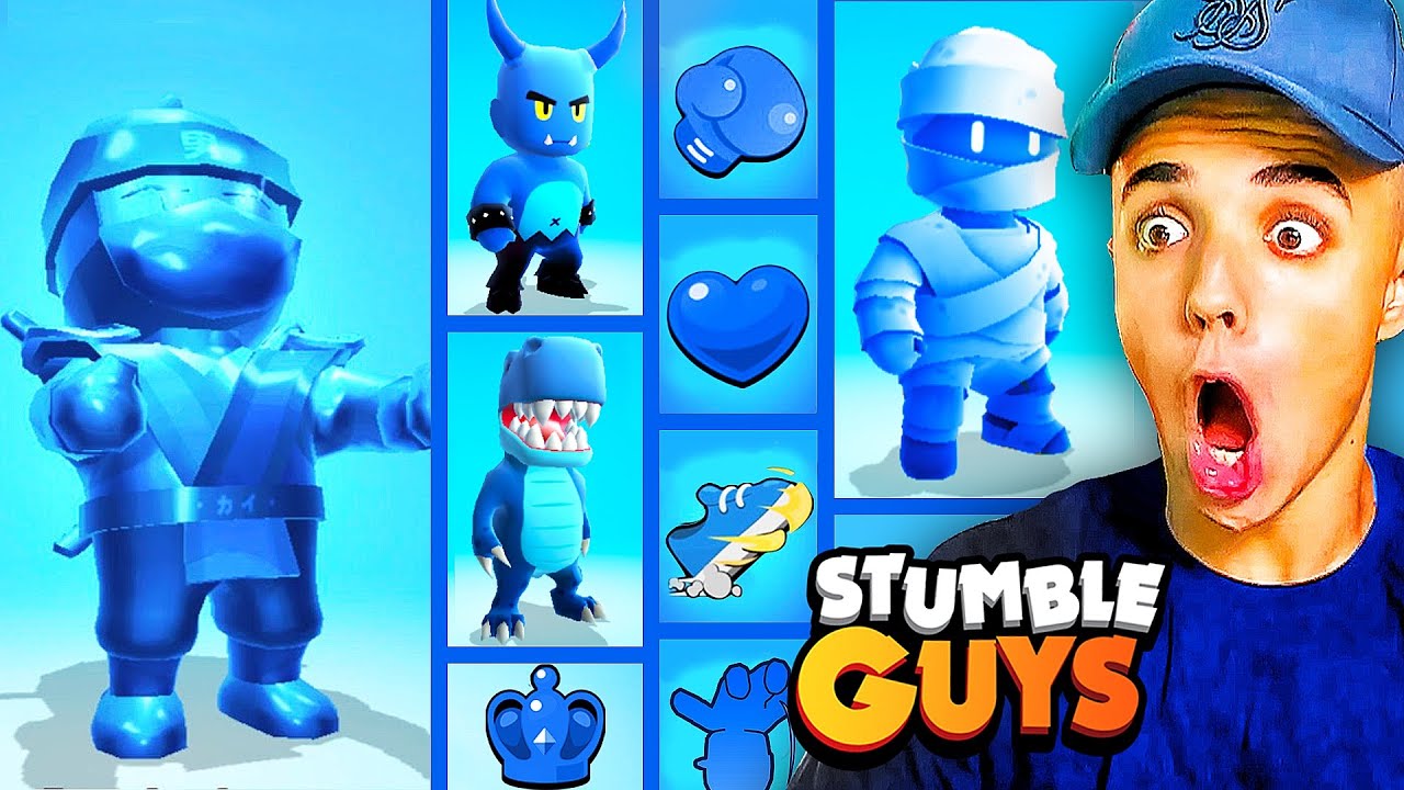 💙SOLO PUEDO USAR COSAS AZULES EN STUMBLE GUYS💙 Reto Un Solo Color - Jonbtc