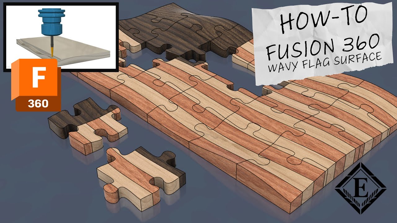How to Create a Wavy American Flag CNC Surface in Fusion 360 | Fusion 360 CAD and CAM
