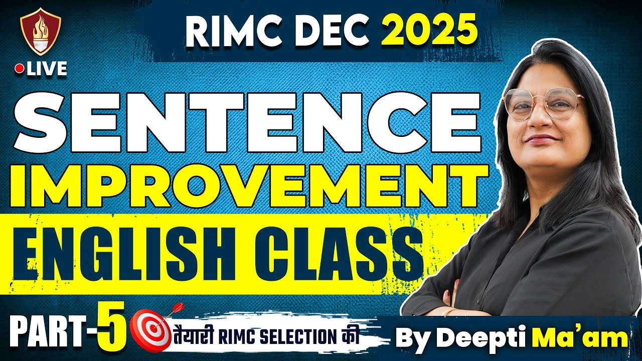 RIMC English Grammar | Sentence Improvement | RIMC Coaching