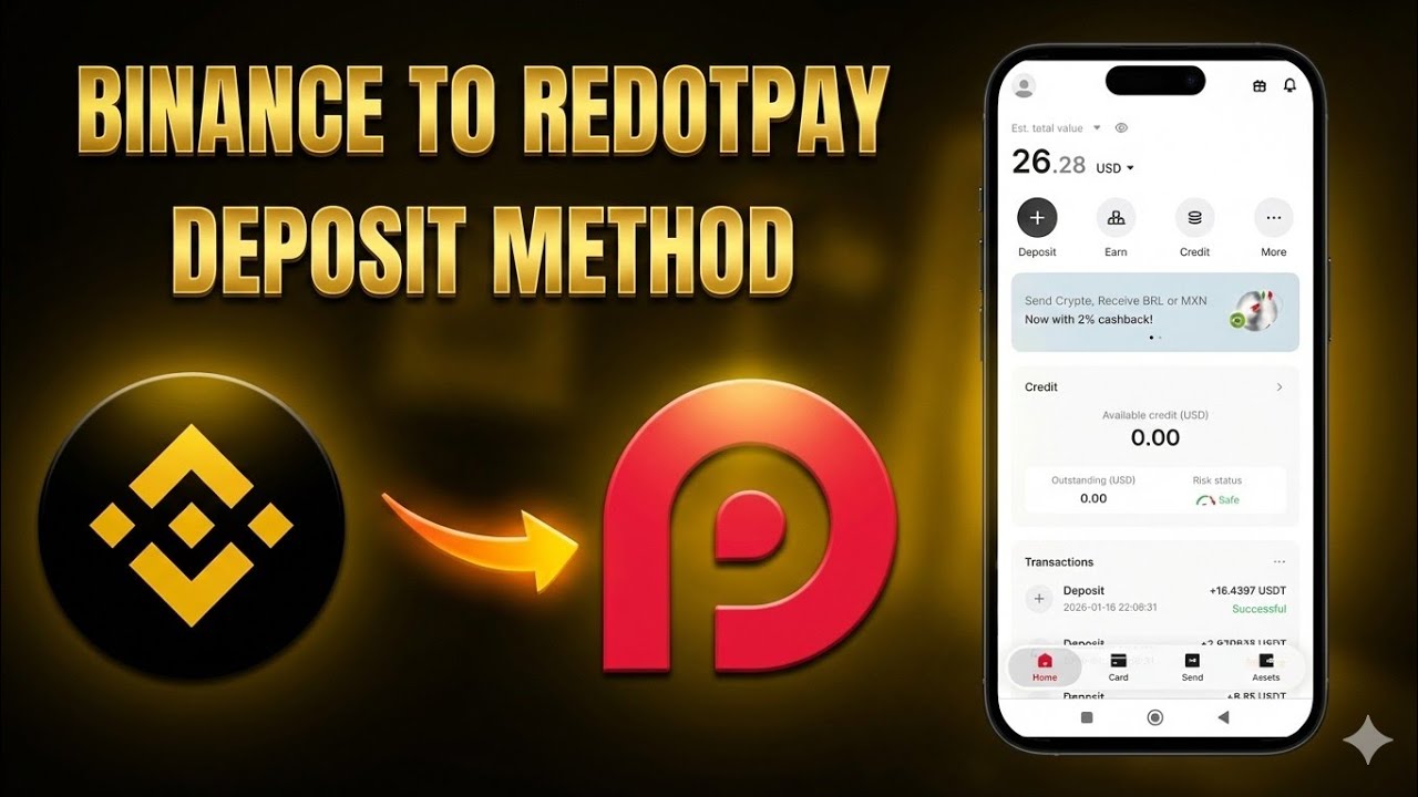 How to Deposit USDT in RedotPay from Binance 2026 💳 | Binance to RedotPay Transfer 🔁