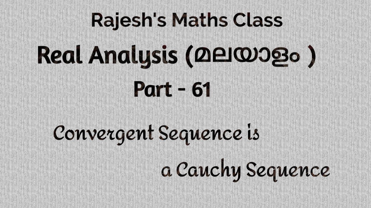 Convergent sequence is a Cauchy sequence