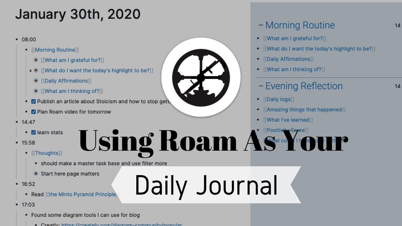 Using Roam as Your Daily Journal | How to Use Roam
