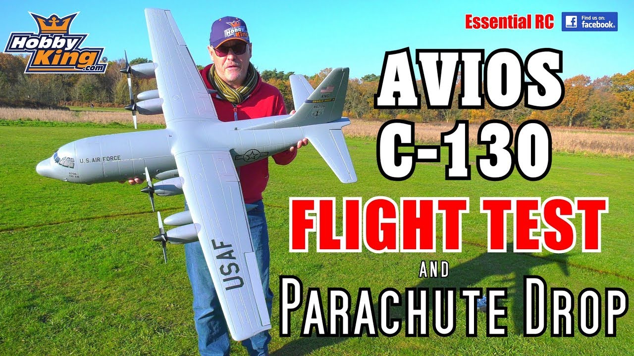 HobbyKing / Avios Lockheed C-130 Hercules PARACHUTE DROP and ESSENTIAL RC FLIGHT TEST