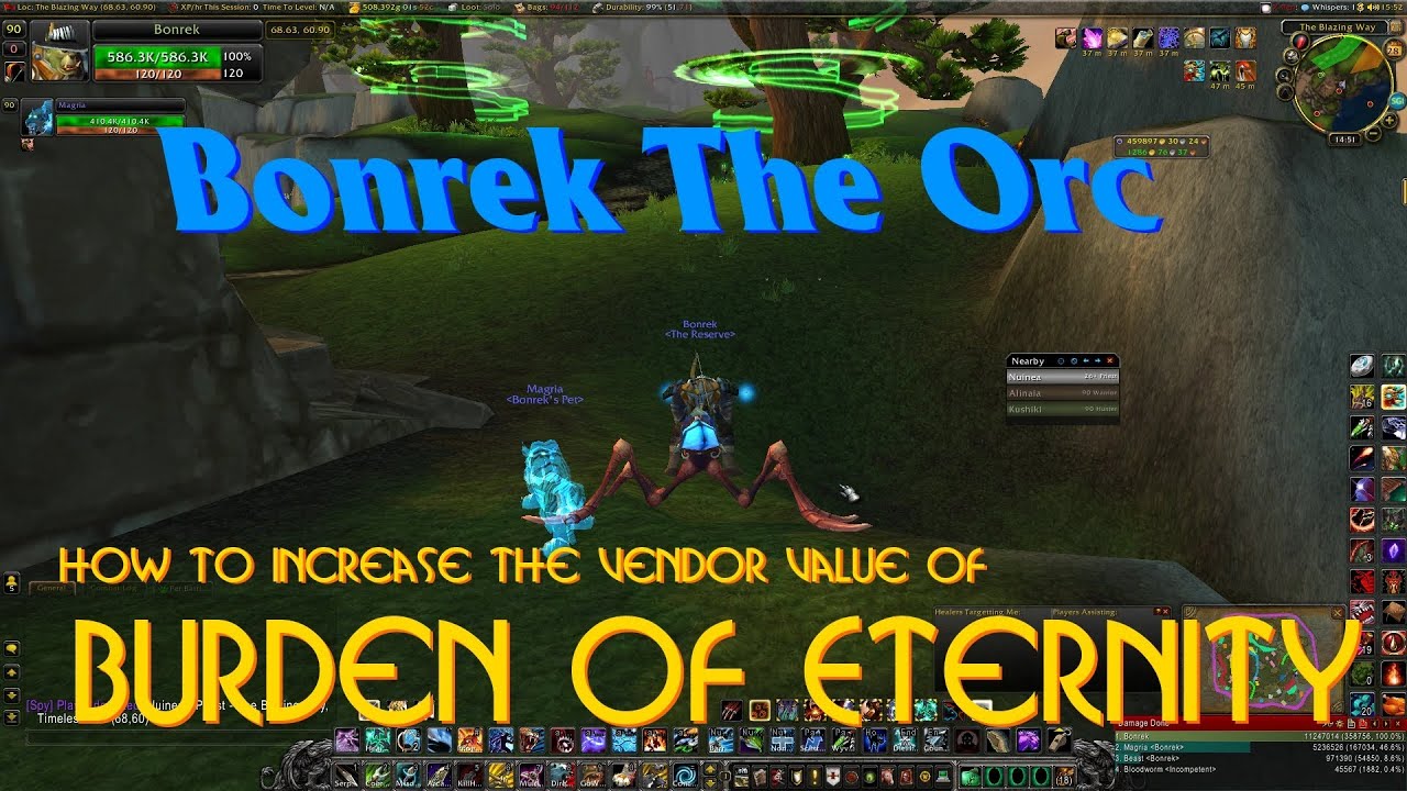 WoW: How To Increase The Vendor Value Of Burden Of Eternity