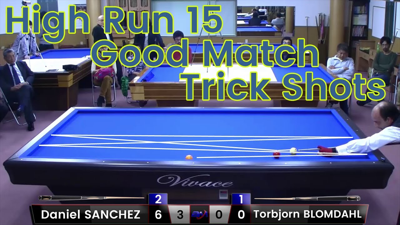 Torbjorn Blomdahl vs Daniel Sanchez 3 Cushion Billiards Bida 3 Băng Hay 당구 3c