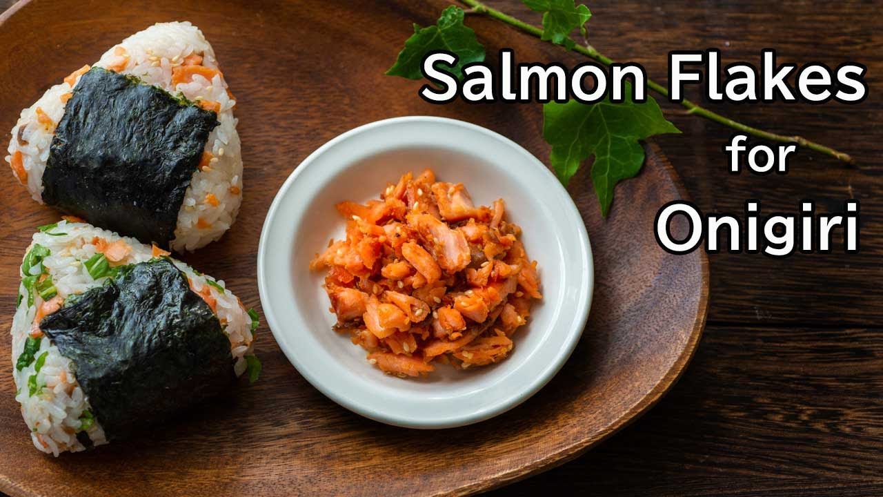 Salmon flakes for Onigiri recipe, how to make Japanese salmon Onigiri