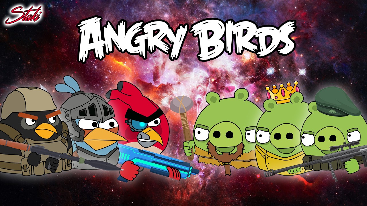 Angry Birds vs Pigs throughout history