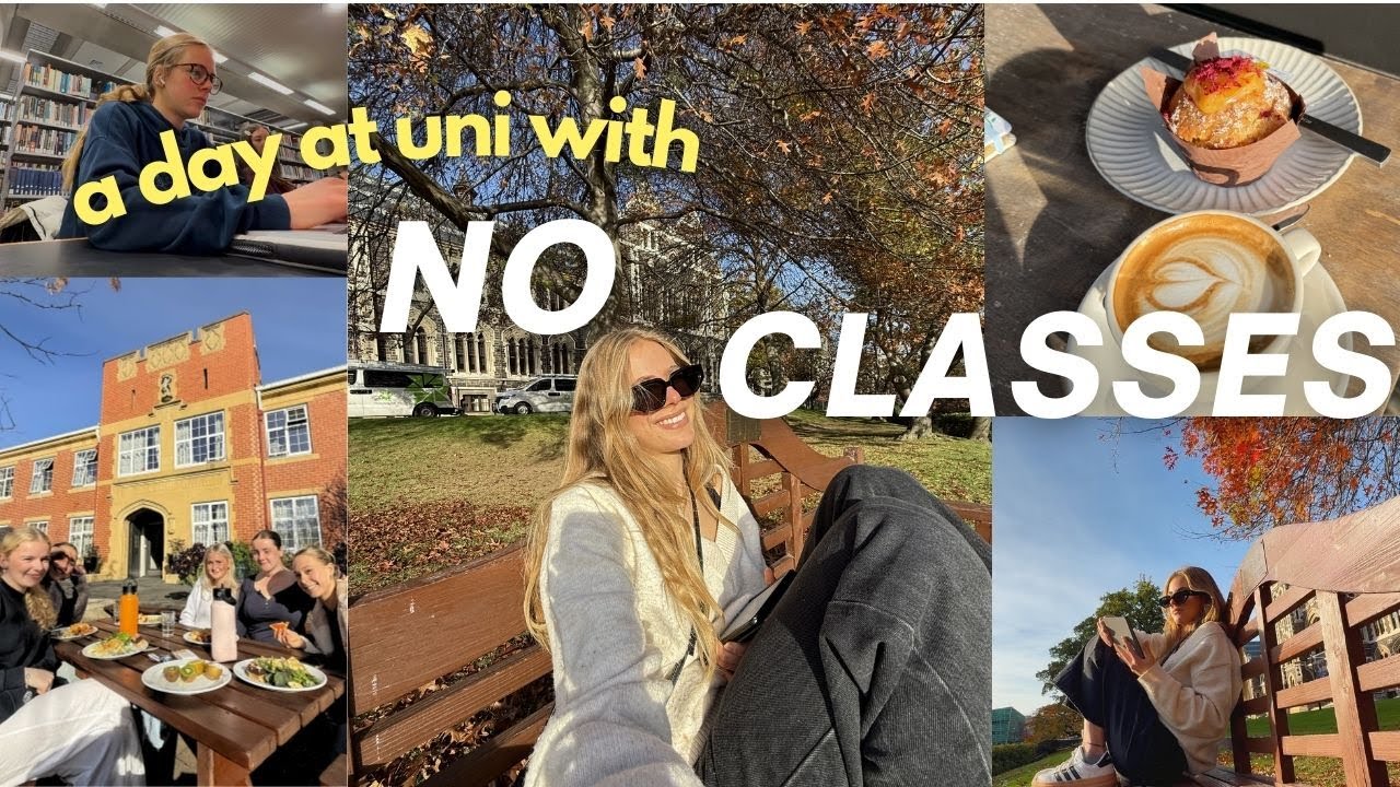 A DAY AT UNI WITH NO CLASS - cafe trip, self care & alone time 🫶