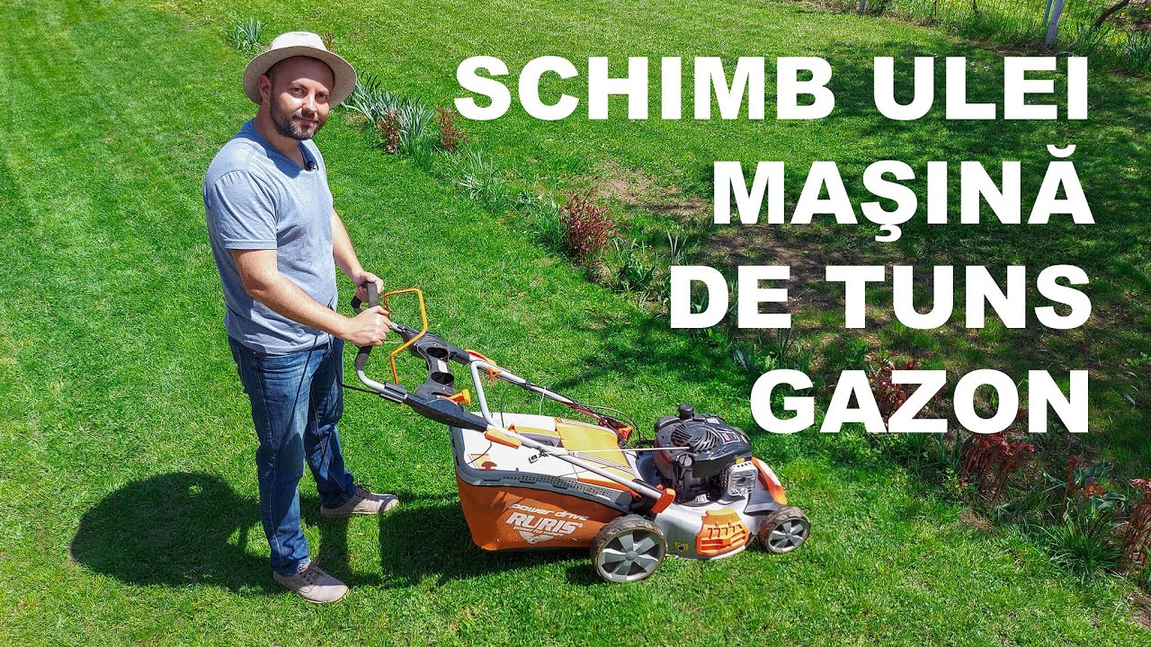Schimb ulei MAŞINĂ DE TUNS GAZON RURIS RX 333S (motor Briggs&Stratton şi autopropulsie)