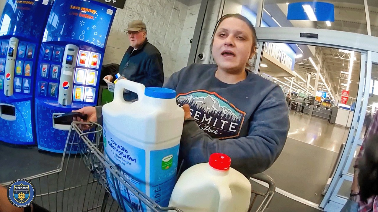 Неоднократная магазинная воровка Карен этого не ожидала | Полиция арестовывает Карен