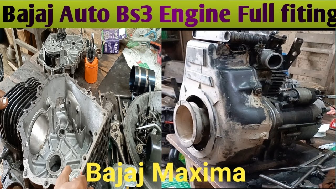 Bajaj Auto Bs3 Engine Full fiting ll Bajaj Maxima Full Engine ll Auto Engine Repiar l@Tem700