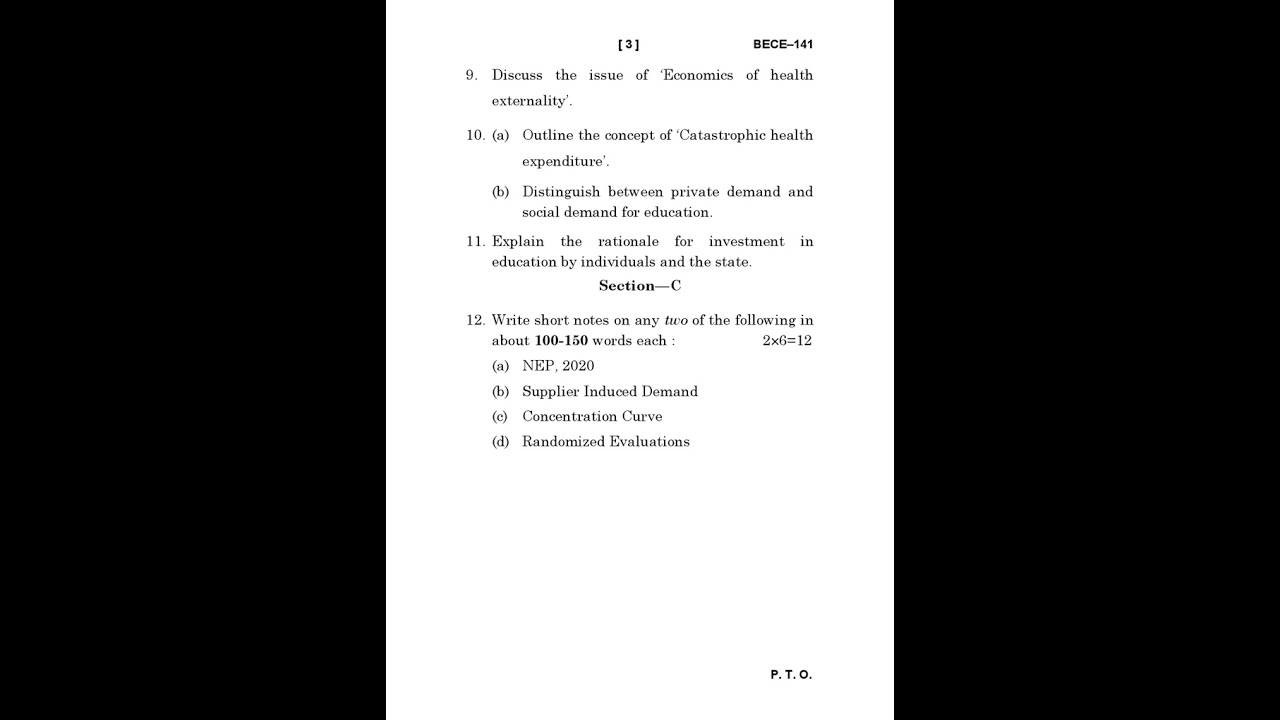 BECE - 141   June 2024 Question Paper