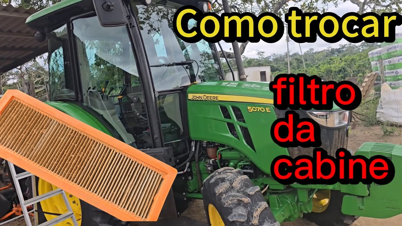 Como trocar o filtro de ar da cabine do trator john deere linha 5000