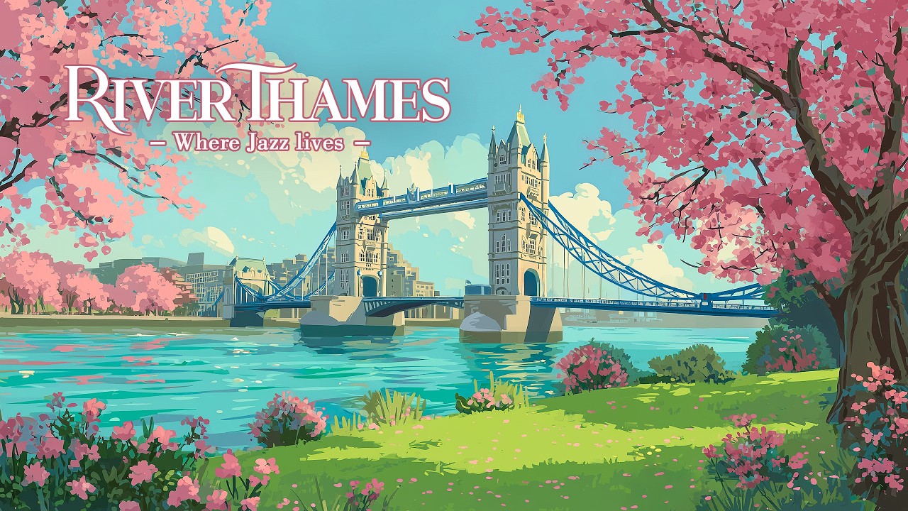 River Thames Valentine 🌉 Jazz Instrumental Music - Coffee Playlist | Valentine's Day 💗