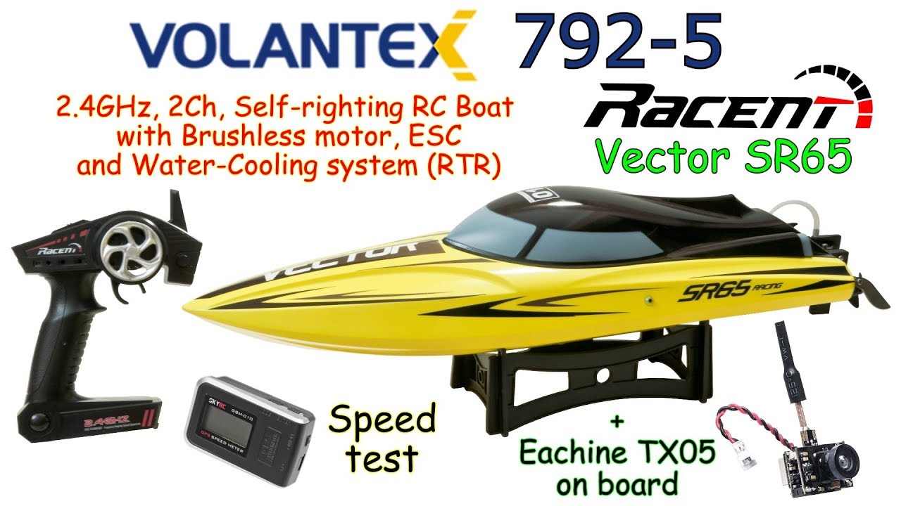 Volantex 792-5 (Vector SR65) 2.4GHz, 2Ch, Brushless RC Boat, Water-Cooling system (+FPV on board)