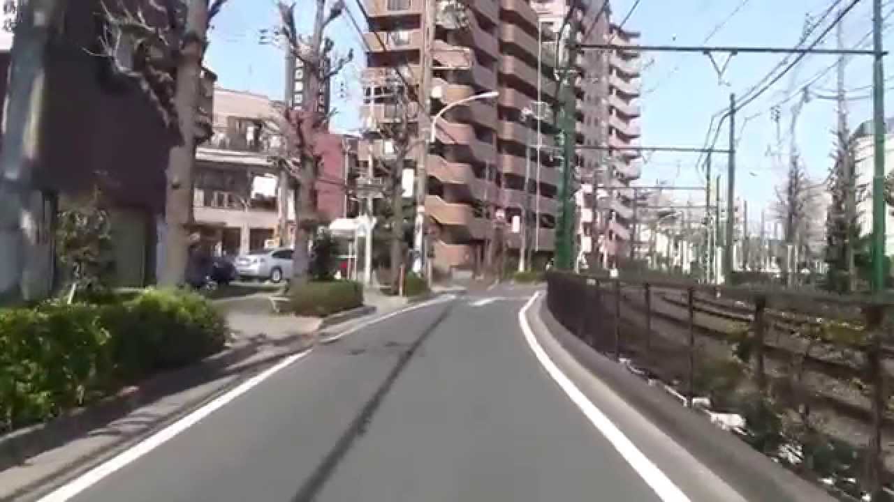 Driving in Arakawa-ku, Tokyo.