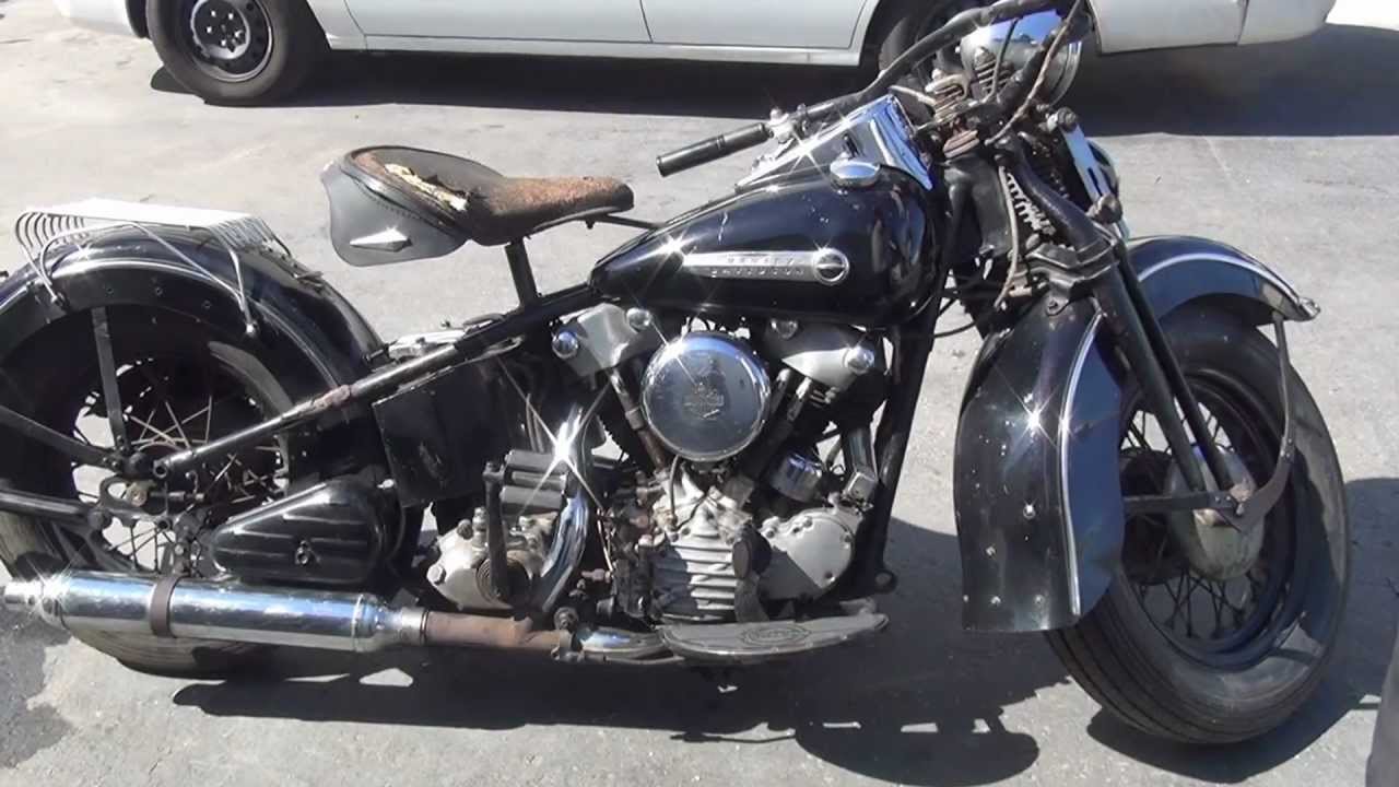 Hunting Harley's, 1947 knucklehead original paint