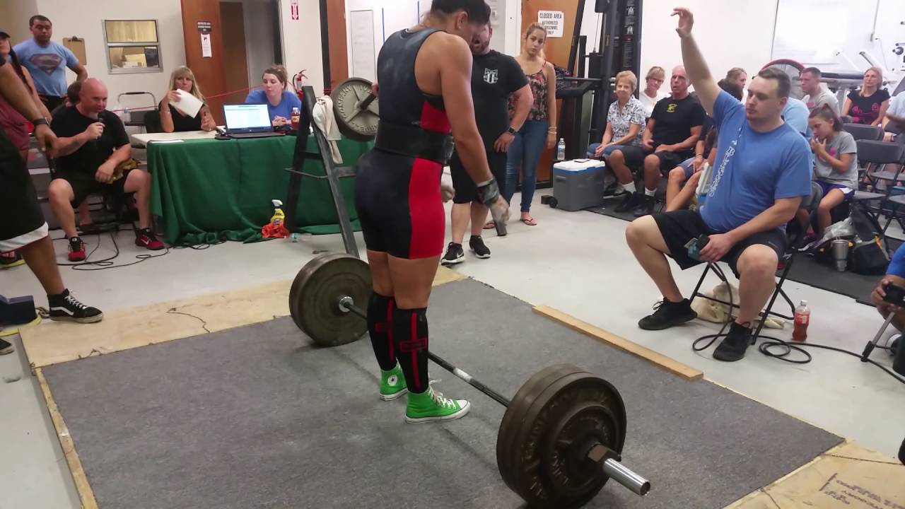 380 lb women's deadlift APA American record raw powerlifting