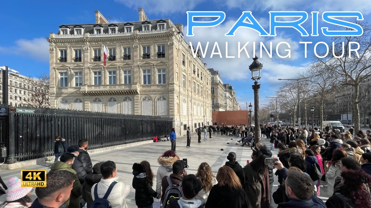 [4K] Walking Through Paris 🇫🇷 | Grand Avenues, Winter Light & Timeless Luxury
