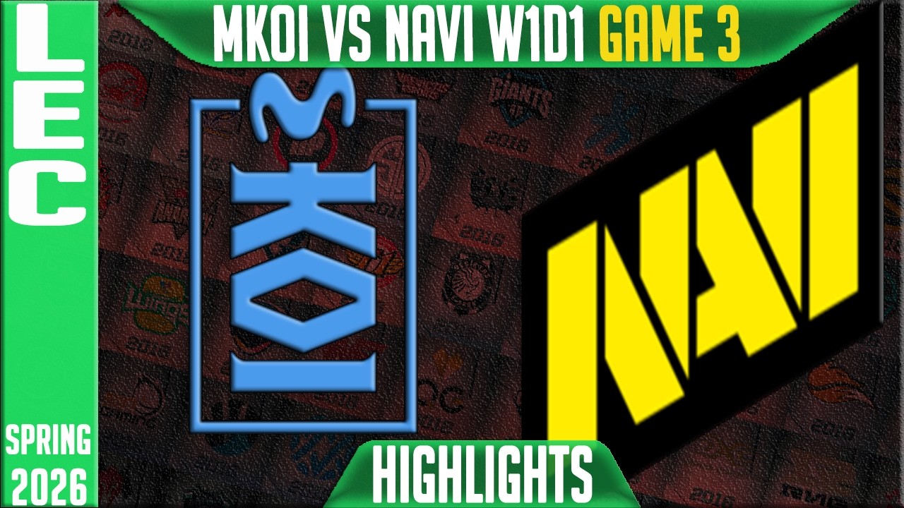 MKOI vs NAVI ALL GAMES Highlights | LEC Spring 2026 W1D1 | Movistar KOI vs Natus Vincere