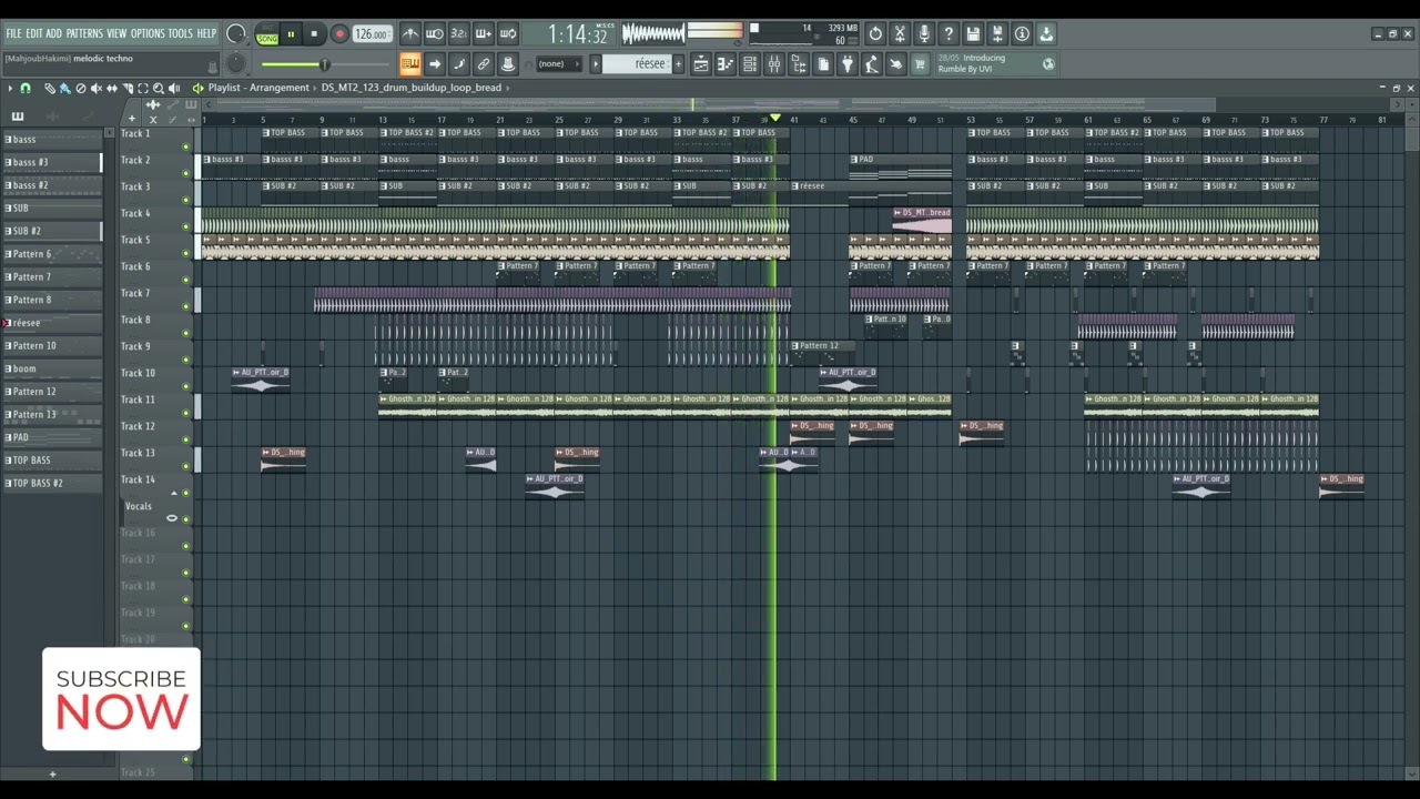Driving Melodic Techno Project File (FLP, MIDI & 24-Bit Unmastered WAV Stems)*