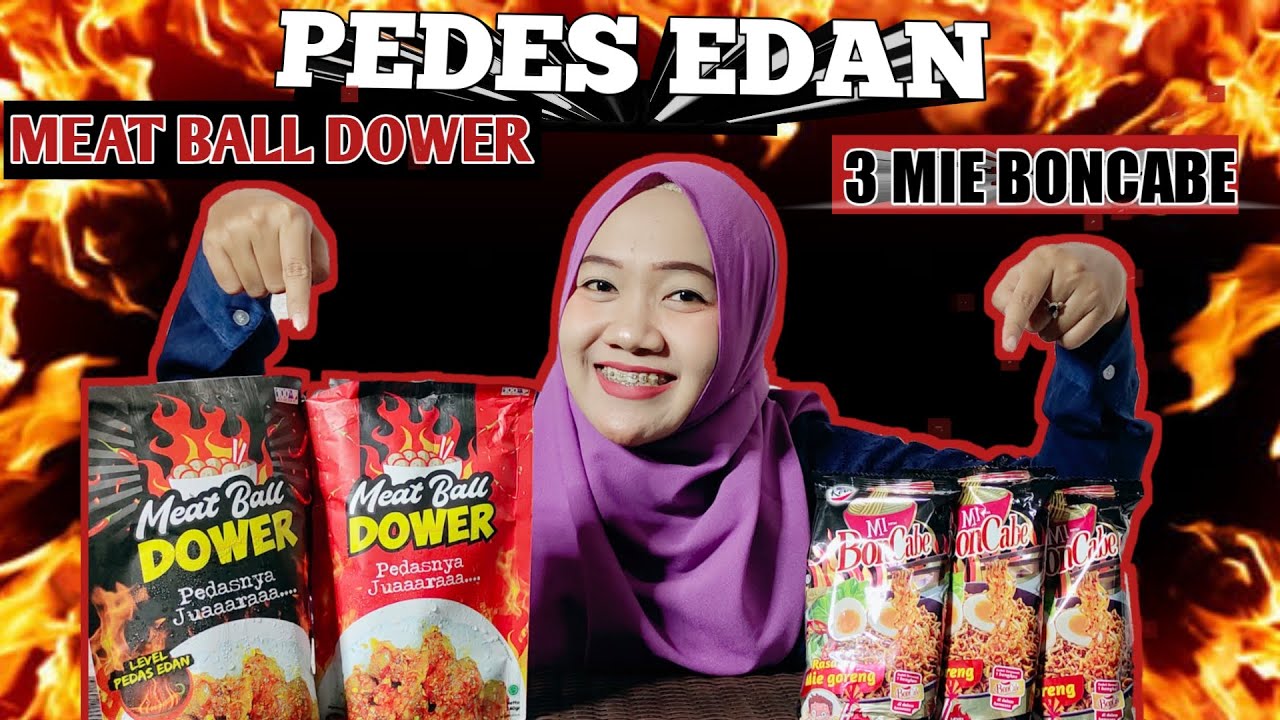 REVIEW BAKSO DOWER PEDES EDAN X CHALLENGE MIE BON CABE LEVEL 15 #makananpedes #challengepedes