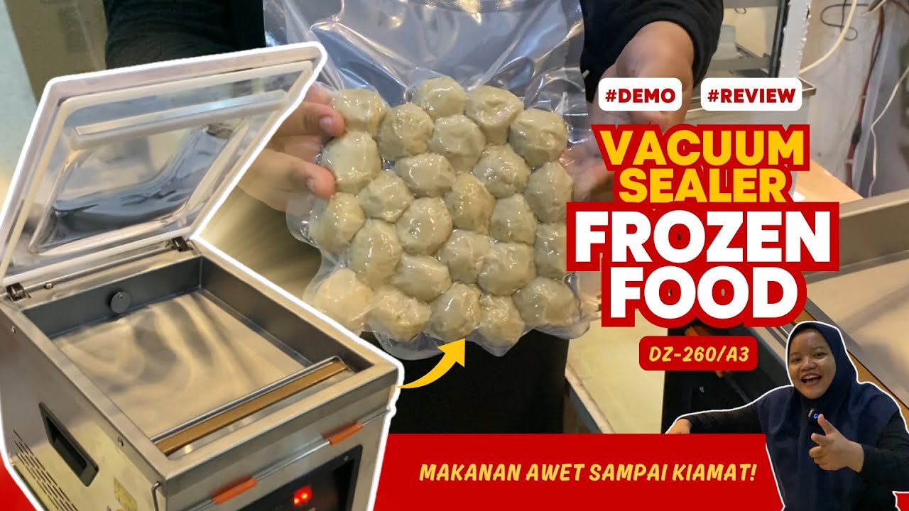 TUTORIAL Pakai Vacuum Sealer Buat Frozen Food || HeavyPack DZ-260/A3 Review