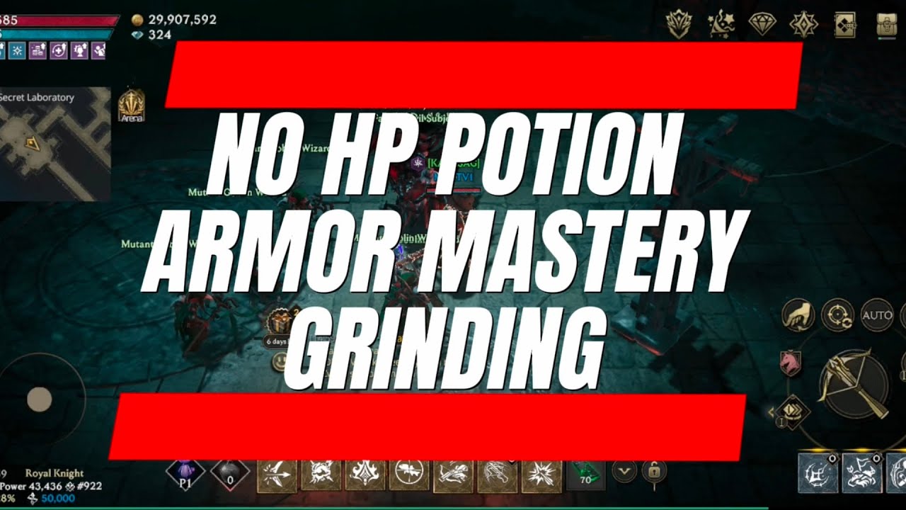 LORDNINE: F2P ARMOR MASTERY GRINDING ( NO HP POTION) #lordnine #games #L9 #lordninegameplay 