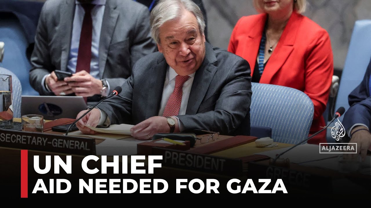 UN chief Guterres says flood of aid needed for Gaza