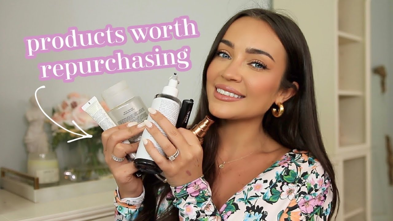 products I've *actually* REPURCHASED —skincare, haircare, + makeup