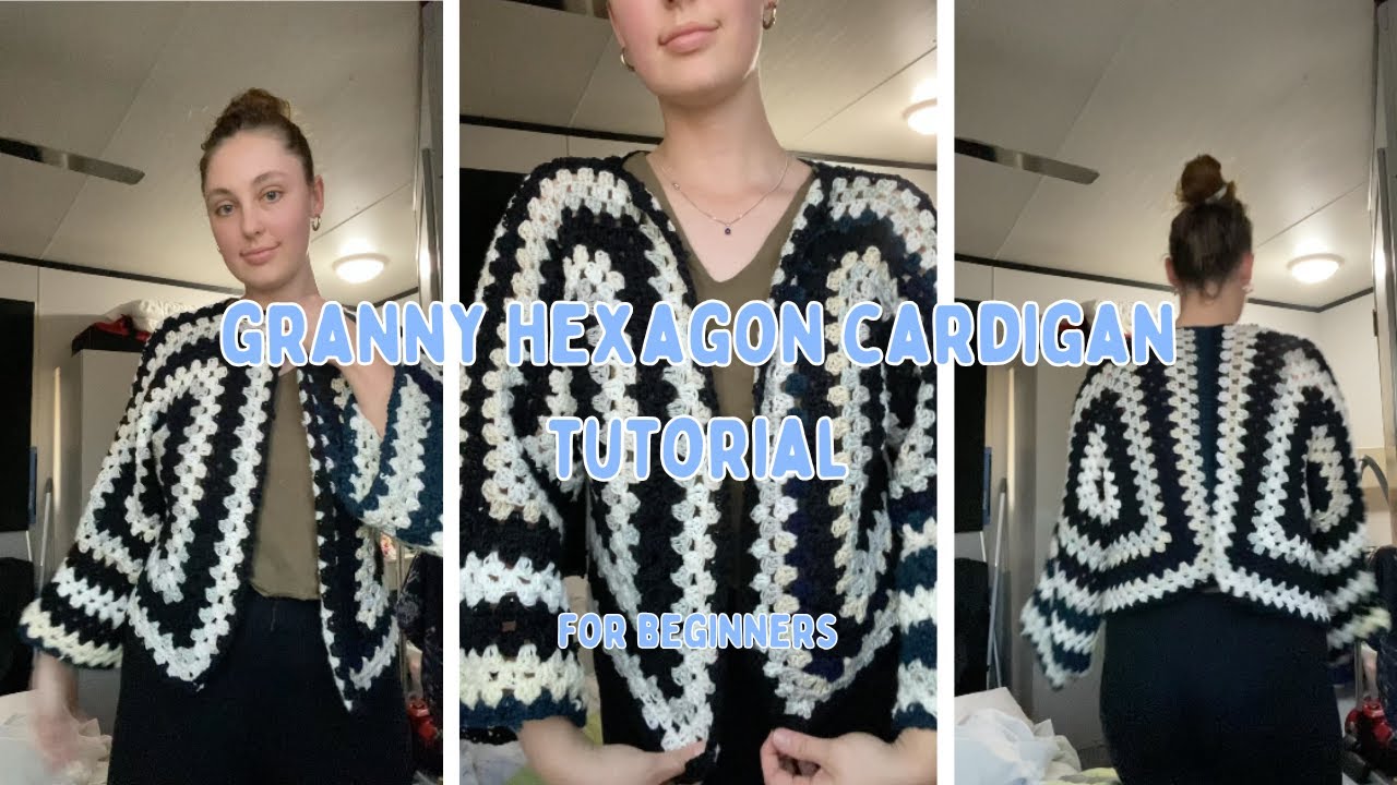 This Granny Hexagon Cardigan is way easier than it looks | Beginner friendly tutorial :)