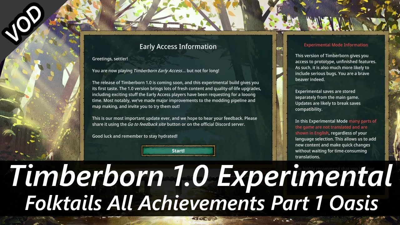 Folktalks All Achievements on Oasis Map 1.0 Experimental Beta Branch Update Timberborn Part 1 VOD