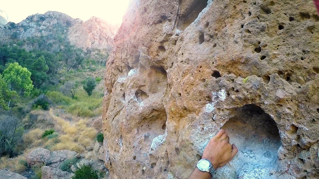 Overhang Climbing in California's Santa Monica Mountains