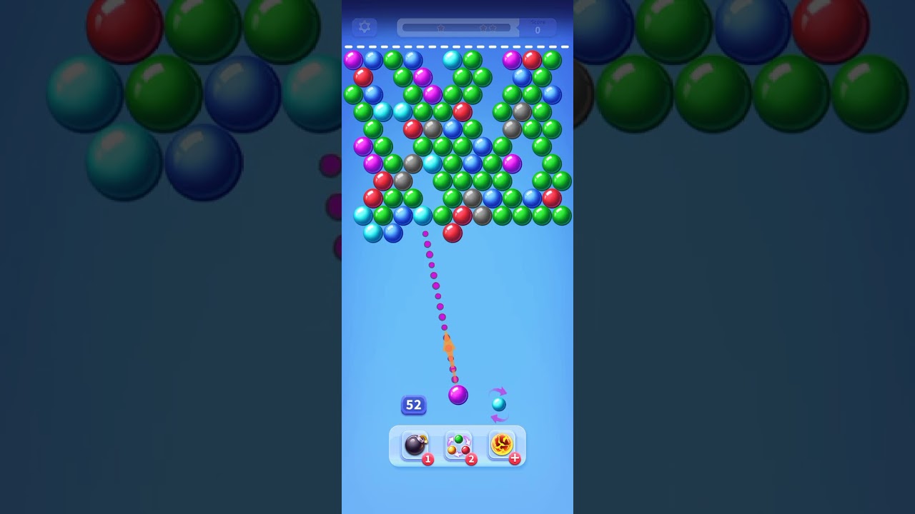 Shoot bubbles game 204 to 209 level finish in one time 