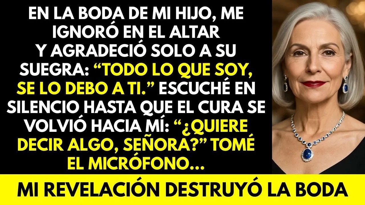 En la boda de Mi Hijo me ignoró y agradeció solo a su suegra; tomé el micrófono y lo destruí todo