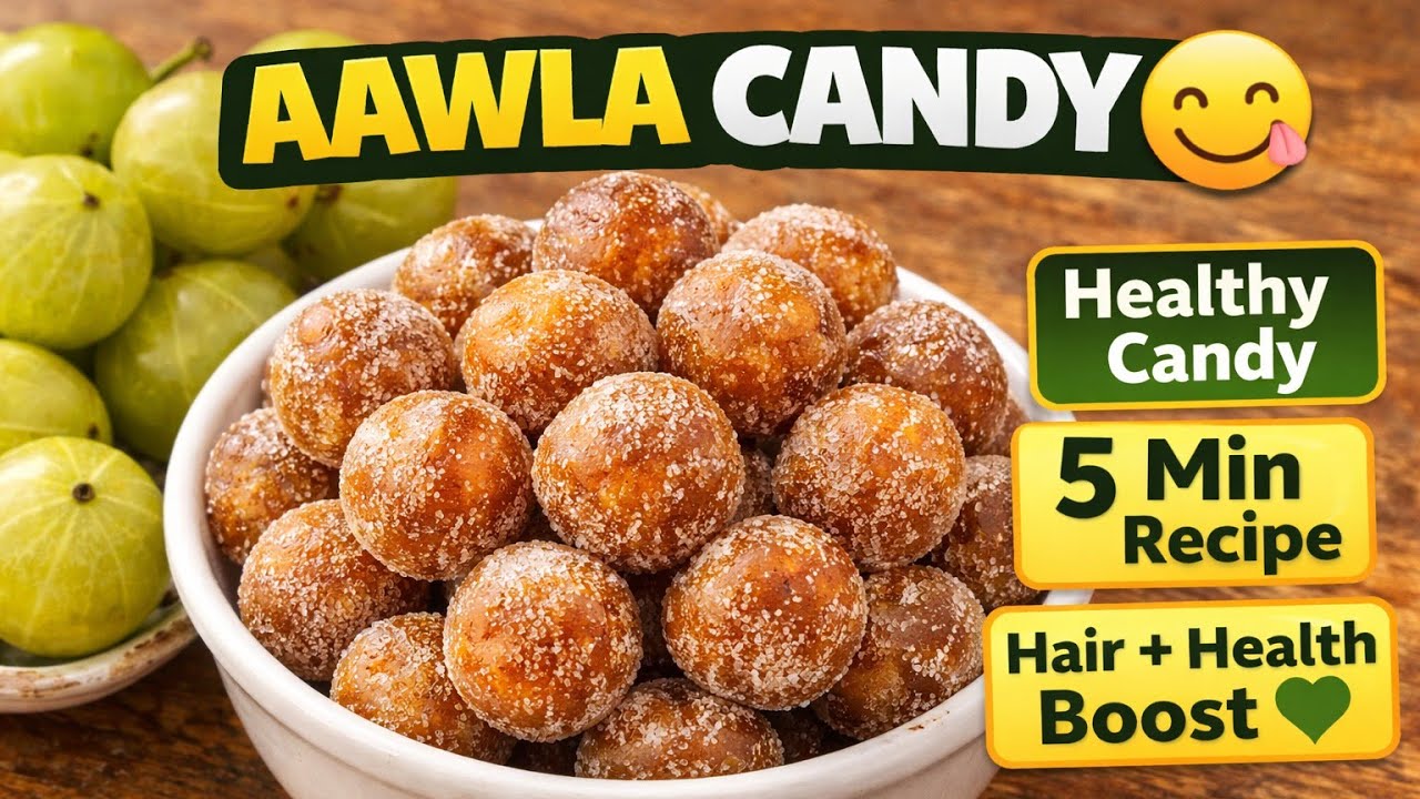 Aawla Candy Recipe 😋 | 5 Minute Healthy Amla Candy #candy #recipe #aawla #winterspecial 