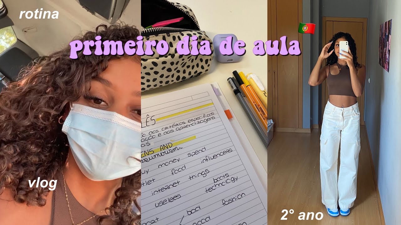 Primeiro dia de aula em Portugal 📚🇵🇹 | *arrume-se comigo*