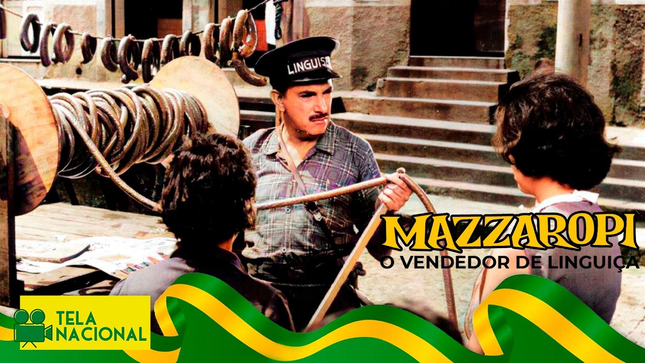 Mazzaropi - O Vendedor de Linguiça • Filme de Comédia GRÁTIS | Tela Nacional 💚💛