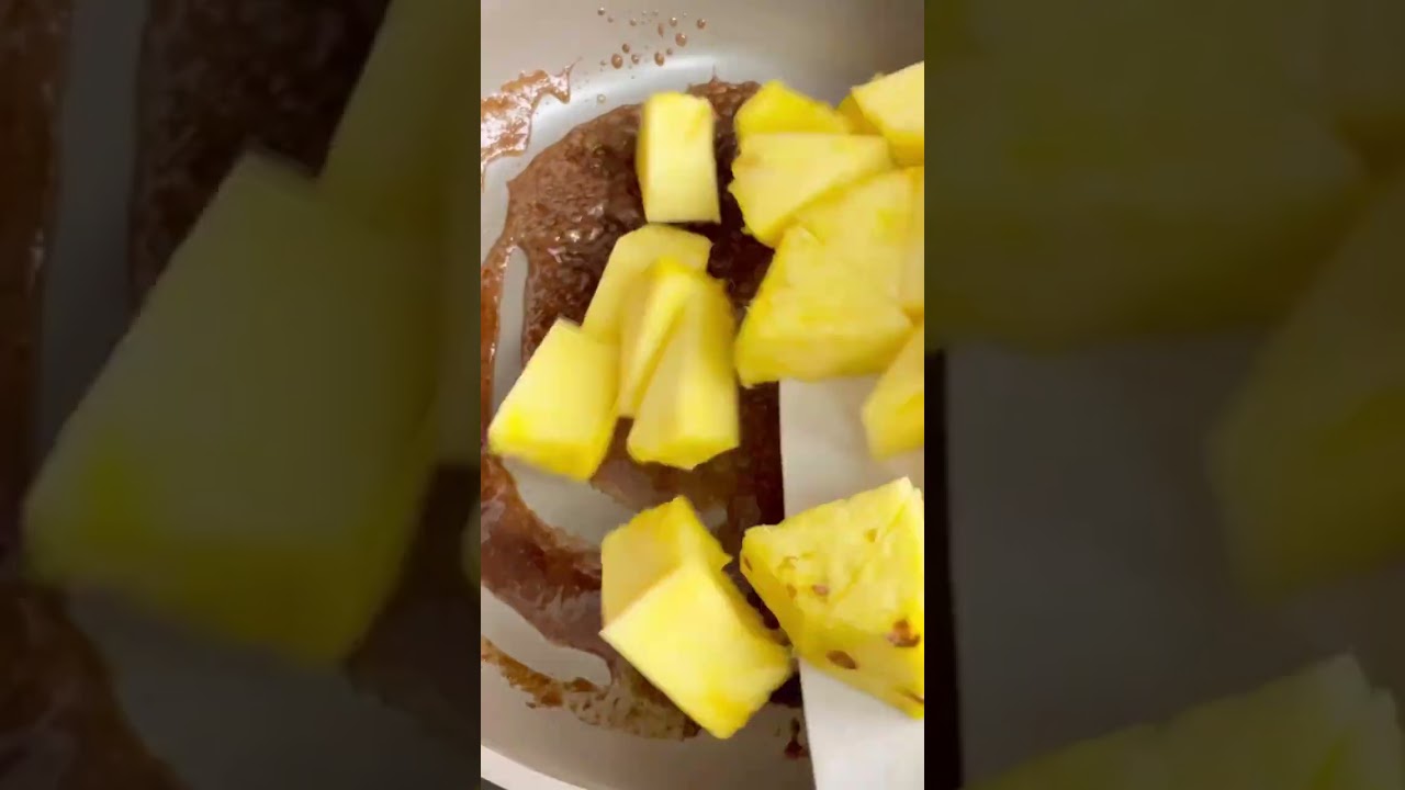 Ананас с карамелизированным медом 🍍 Простой, сладкий и полезный десерт #рецепт #вкусныедесерты #п...