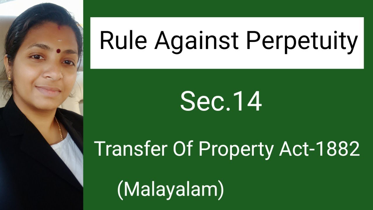 Rule Against  Perpetuity|Sec.14 Transfer  of property  act-1882|Perpetuity period|