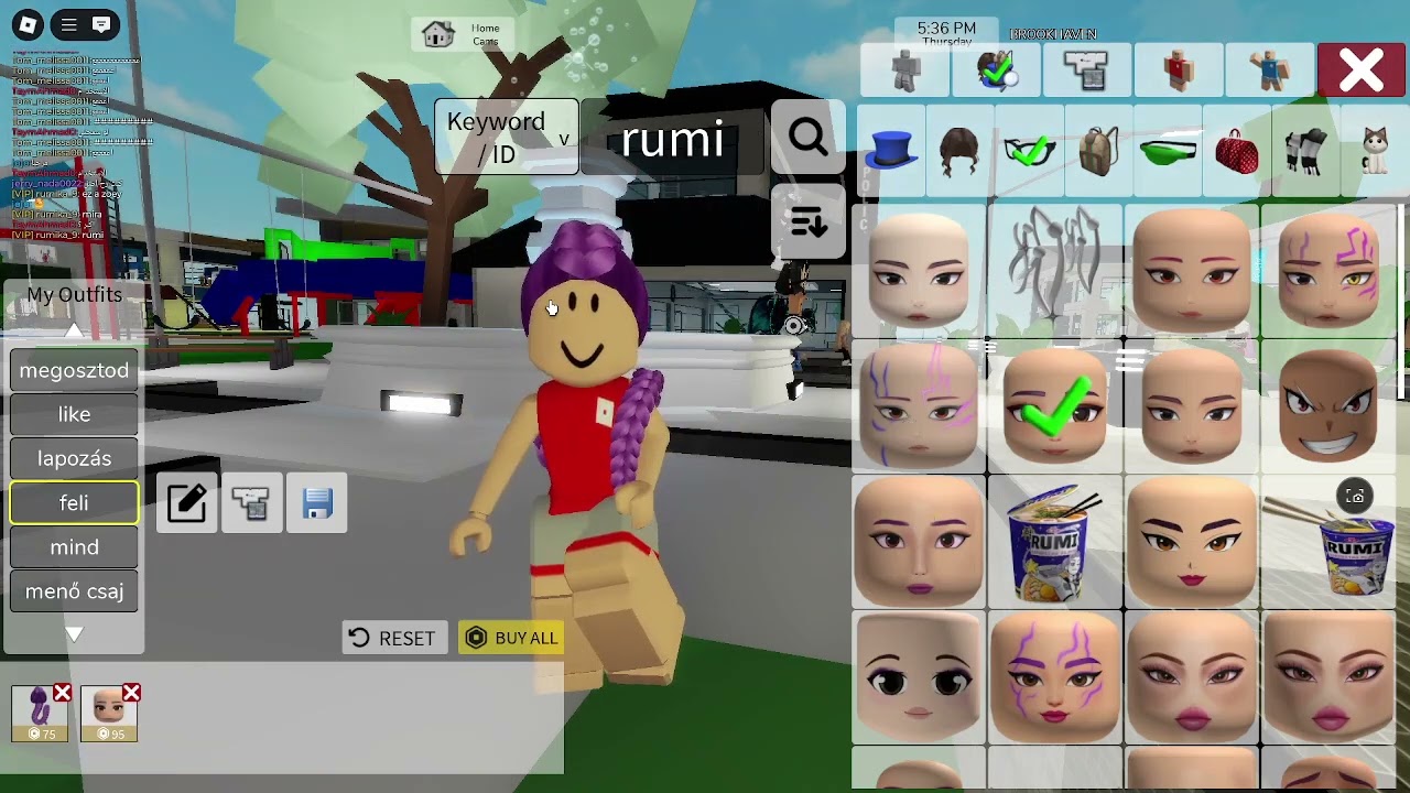 zoey, mira, rumi karakter készités a robloxban