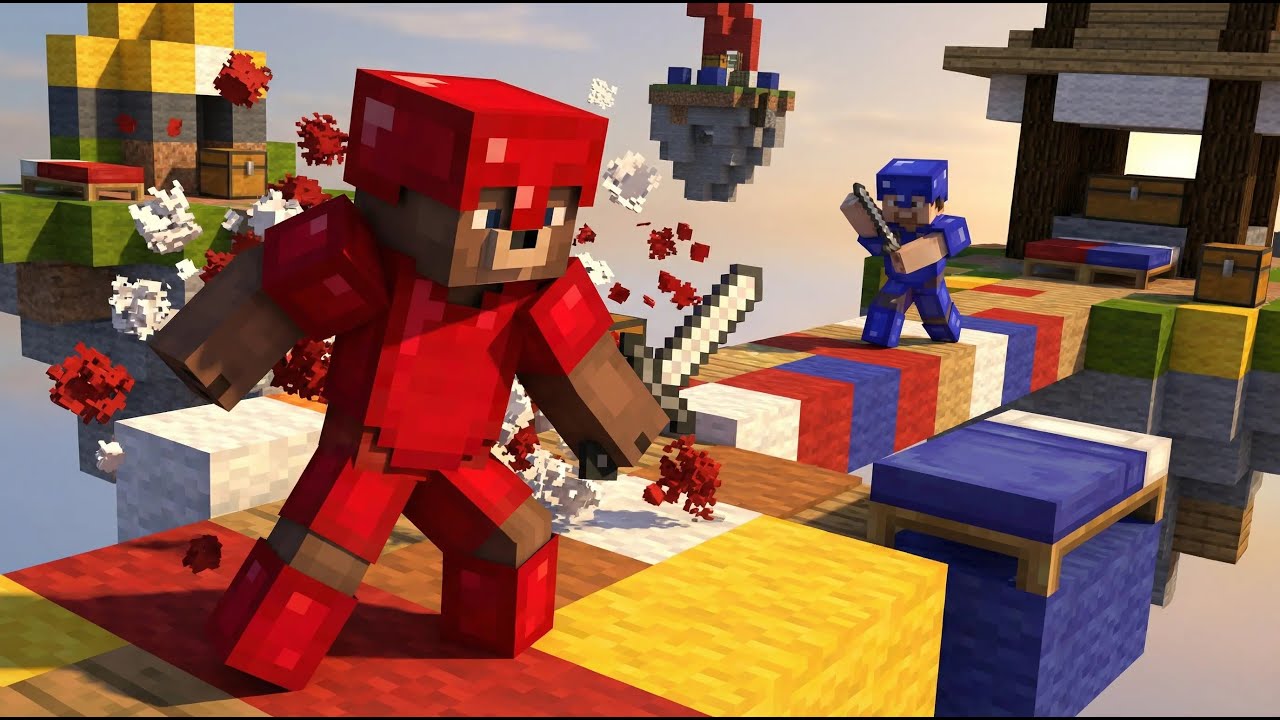 Day 29 to become good at Minecraft - BEDWARS DUELS on CRAFTOK