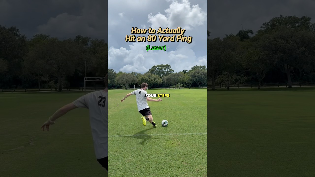 How to Actually Hit an 80 Yard Ping #fyp #soccer #pass #longball #ping