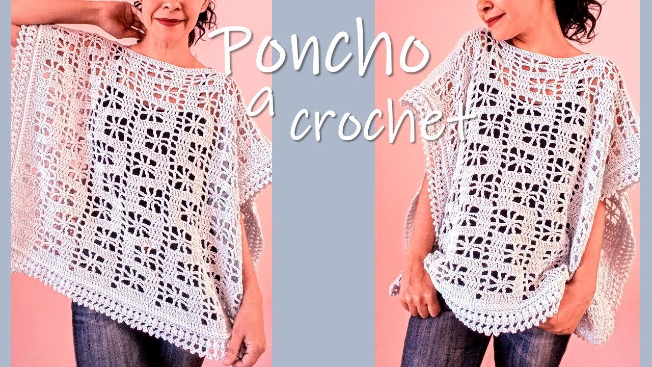 Poncho a crochet con calados para mujer ¡Paso a paso!!!