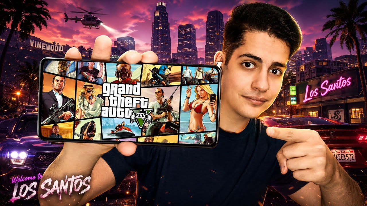 آموزش نصب GTA V روی موبایل تنظیمات جدید 🔥 نسخه از قبل نصب شده 👌
