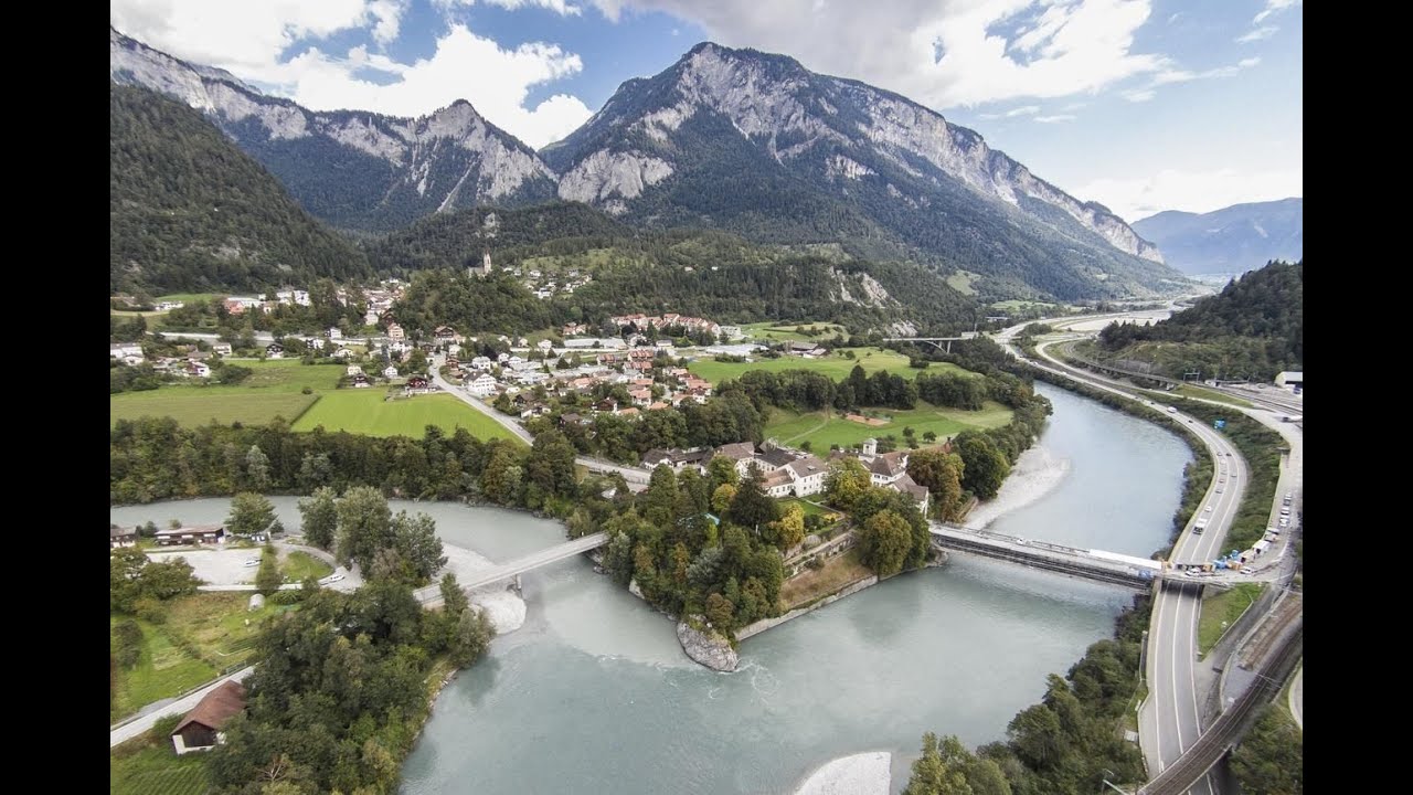 Crossing the Rhine Bridge at Schloss Reichenau