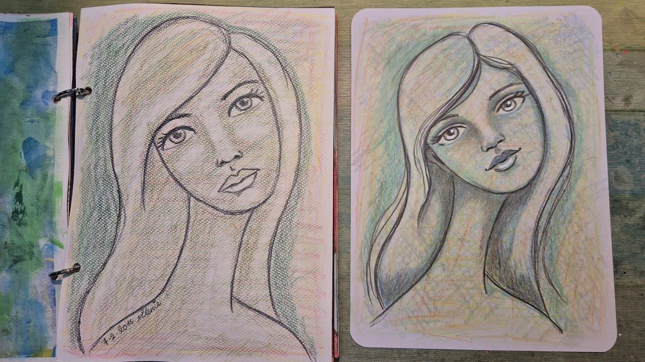 ❤️ Face 7 for the 2016 VS 2026 #29faces Art Challenge